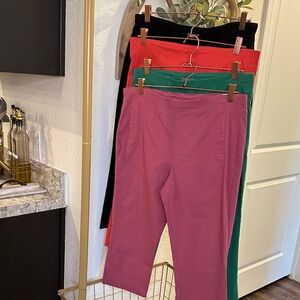 Colorful Women's cropped pants collection.